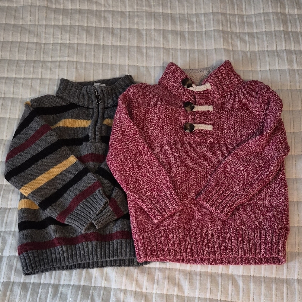 2T Boy Sweaters Cat & Jack And Gymboree, 100% Cotton
